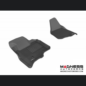 Ford F-250/ 350/ 450 Super Duty Super Cab/ Crew Cab Floor Mats (Set of 2) - Front - Black by 3D MAXpider